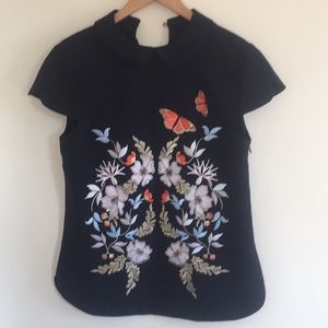 Ted Baker Kyoto gardens embroidered top